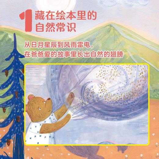 温馨一家熊晚安故事系列（全6册）爸爸写给孩子的自然绘本 小熊的新家  宝宝熊爸爸树妈妈云  石头变变变 彩色影子 捉迷藏的云 爱的网 商品图2