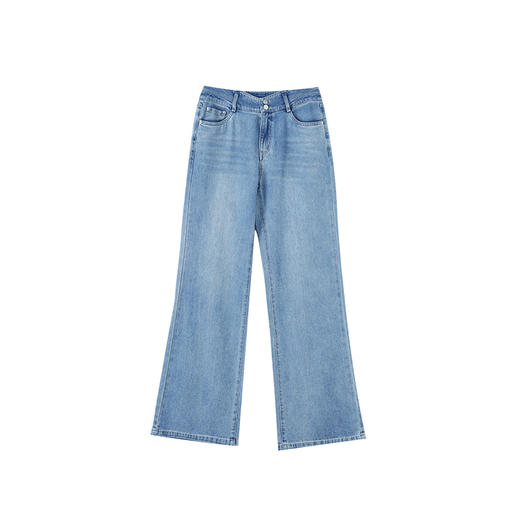 VIMAGE纬漫纪休闲复古洗水蓝显瘦百搭宽松高腰牛仔裤2025夏季新款V2305933 商品图6