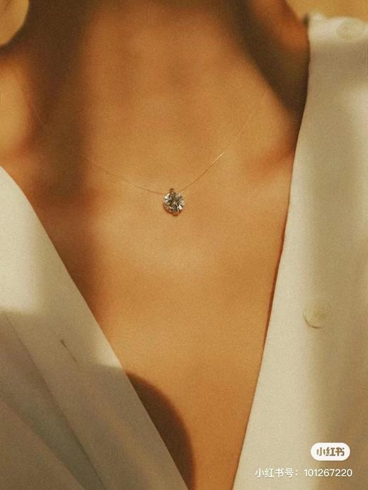 AGATHA 太美了柔韧璀璨人鱼之泪隐形鱼线锁骨链项链 商品图10