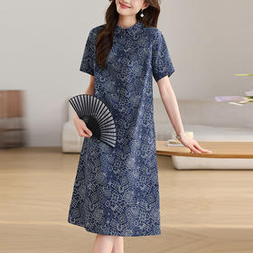 雀说新款今年流行爆款夏季巨好看新中式棉碎花裙AL3336