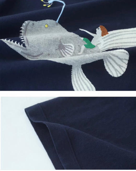 罗意威重工刺绣鲸鱼T恤  灰色。藏青色。自己备注号码颜色。 商品图6