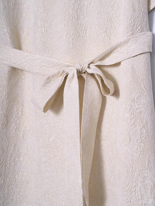 女士圆领短袖真丝连衣裙 商品图4