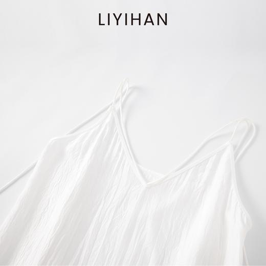 LIYIHAN  25夏醋酸细绳吊带小衫白色缎面内搭背心百搭舒适 商品图1