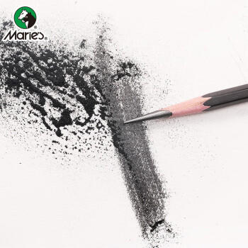 马利(Marie's)2B绘画铅笔12支装 素描绘画绘图考试六角木杆炭笔铅笔 学生初学者考试画画专用C7401 速写 马克笔绘画 商品图3
