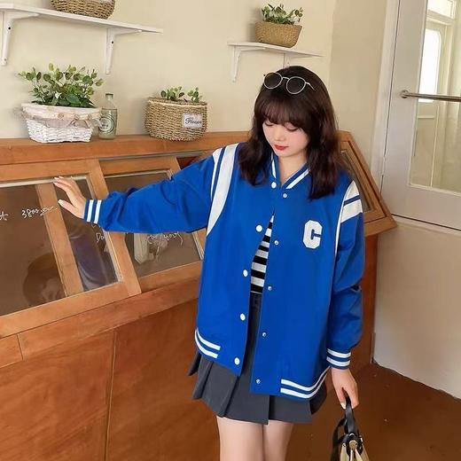 超值购【诗铭洛可】XC2304棒球衫C刺绣字母拼色外套A14-2 商品图1