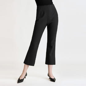 LIZZY 早秋 时尚气质百搭弹力腰洋气通勤高弹七分烟管裤7858