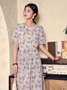 女士印花真丝连衣裙 商品缩略图0