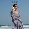 LIYIHAN花影  轻盈微弹桑蚕丝真丝印花连衣裙海边度假裙子时尚感 商品缩略图1