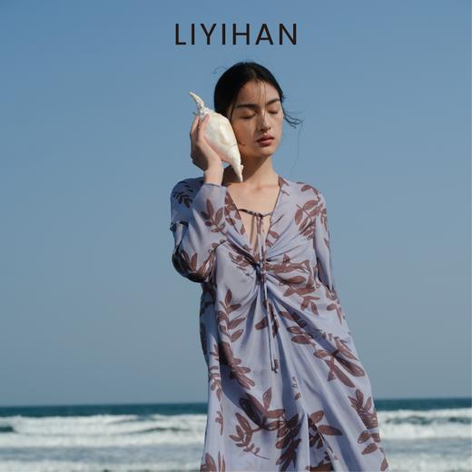 LIYIHAN花影  轻盈微弹桑蚕丝真丝印花连衣裙海边度假裙子时尚感 商品图1