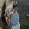 LIYIHAN序章 轻盈质感抗皱纯棉斜肩衬衫料上衣无袖衬衫 商品缩略图0