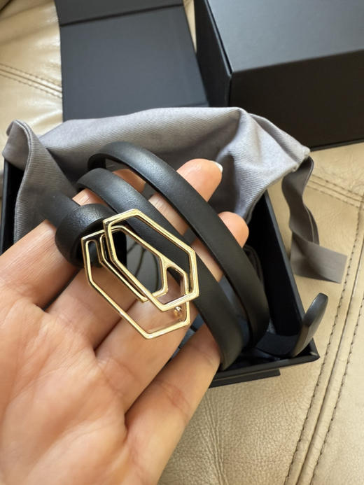 521-5 高端货 GIA意式 极简利落 宝石扣头 细窄款 皮带/ 女士腰带 商品图11