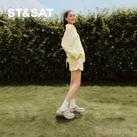 星期六幻彩珍珠花朵厚底洞洞鞋SSD2110F4H 商品图6