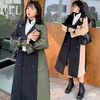 双十二福利！【诗铭洛可】A323风衣外套 大码撞色长款风衣外套 商品缩略图1