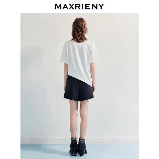 3件8折MAXRIENY2025夏季新款百搭圆领T恤蝴蝶仙子上衣白色简约经(货号:MF86TS001) 商品图3