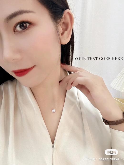 AGATHA 太美了柔韧璀璨人鱼之泪隐形鱼线锁骨链项链 商品图5