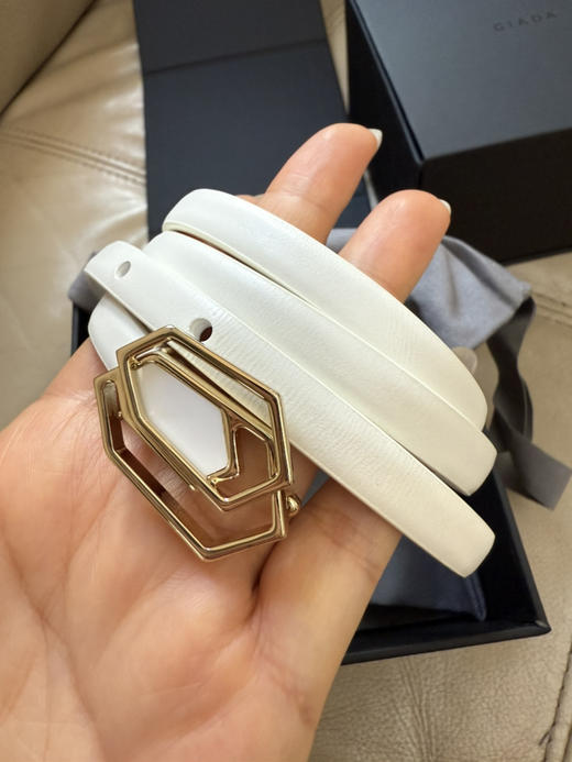 521-5 高端货 GIA意式 极简利落 宝石扣头 细窄款 皮带/ 女士腰带 商品图3