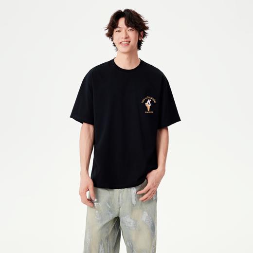 YKYB黄子韬短袖T恤全棉舒适透气耐穿萌宠冰淇淋时尚潮流热转印鲜艳上衣Y52NDT106 商品图1