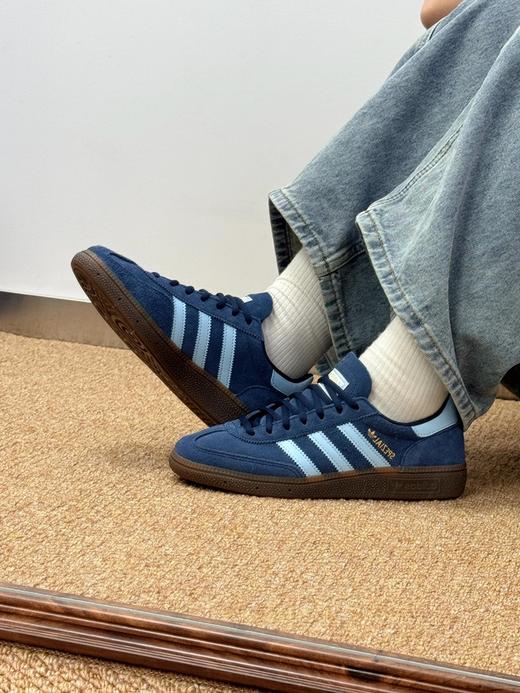 阿迪达斯 originals HANDBALL SPEUIAL 低帮 板鞋 男女同款 蓝棕（HY） 商品图0