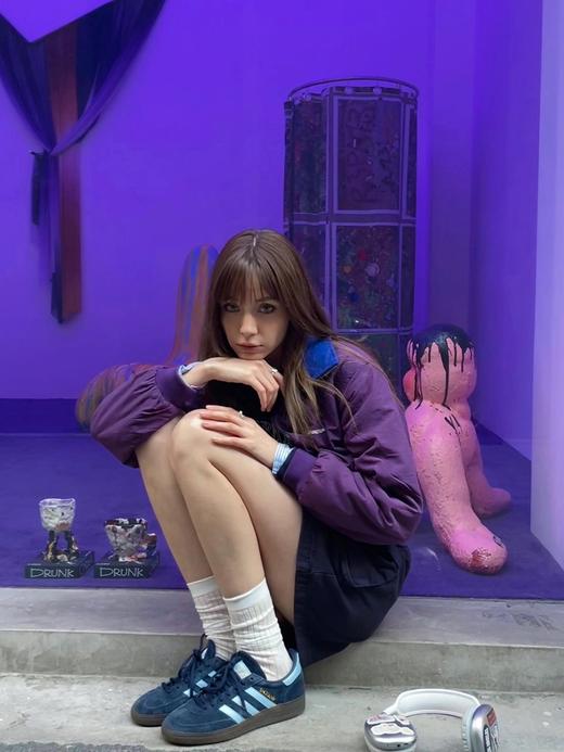 阿迪达斯 originals HANDBALL SPEUIAL 低帮 板鞋 男女同款 蓝棕（HY） 商品图4