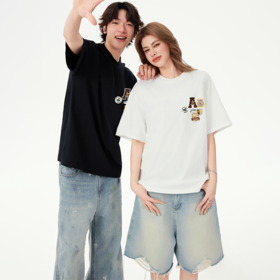 YKYB黄子韬短袖T恤透气宽松徽章百搭烫画精工云朵上衣Y52NDT102