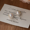 【分销】【珍珠溯源】戴拉淡水有核珍珠11-12mm耳钉S925银，YH5511002，采用近正圆微瑕强光淡水有核珍珠，大点位 商品缩略图4
