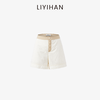 LIYIHAN  25夏新款棉白条纹短裤宽松休闲裤子舒适百搭透气时尚 商品缩略图4