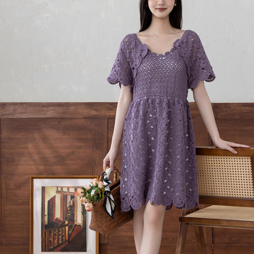 苏苏姐家连环连衣裙手工DIY编织钩针棉麻毛线团自制材料包 商品图2