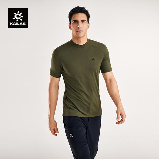 KAILAS凯乐石 男款 XM1美利奴羊毛高圆领T恤 KG2517124 商品图0