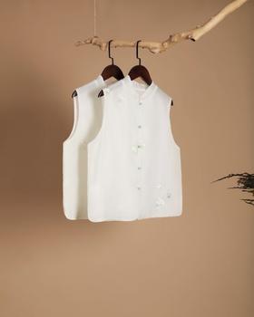 【定制款】胭脂雪山园小梅真丝绡手绣马甲