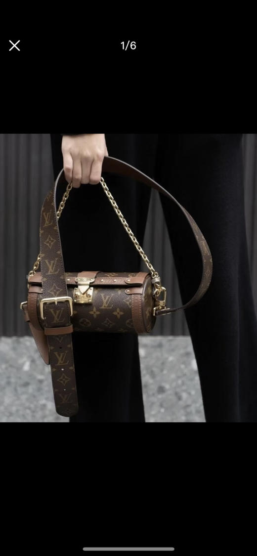 Lv 老花 papillon 巴比龙 圆筒包 商品图2