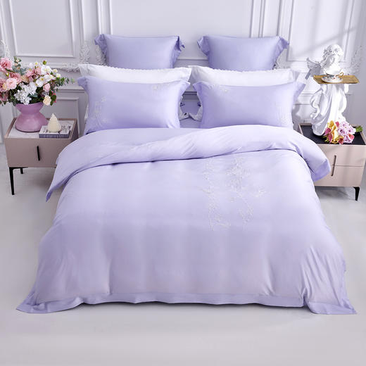 多喜爱 50S天丝棉 四件套 绮梦之源/青云直上【精美刺绣】【宽边工艺】【莱赛尔纤维】【A类标准】【专利床单】【礼盒包装】 商品图3