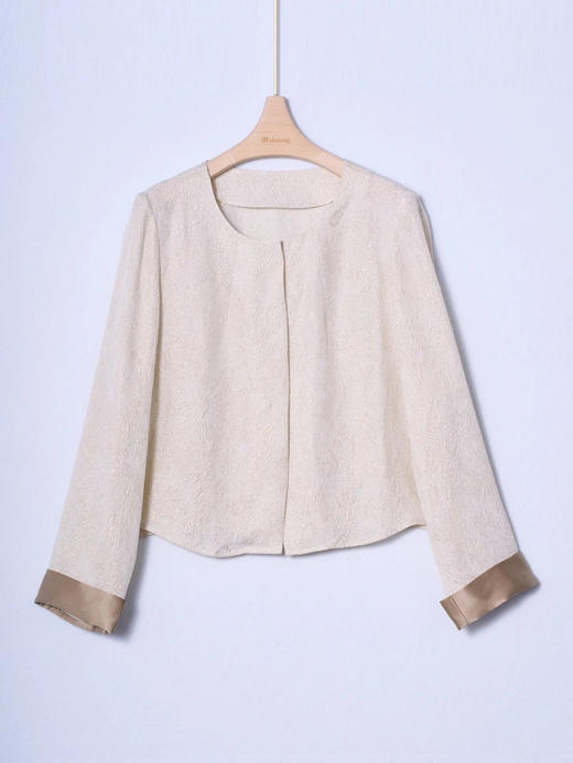 女士圆领真丝衬衣 商品图3