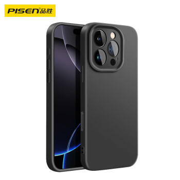 品胜 适用苹果16Pro手机壳 iPhone16Pro柔性液态壳全包防摔防磨防震亲肤男女款超薄保护套软壳 黑色 商品图3