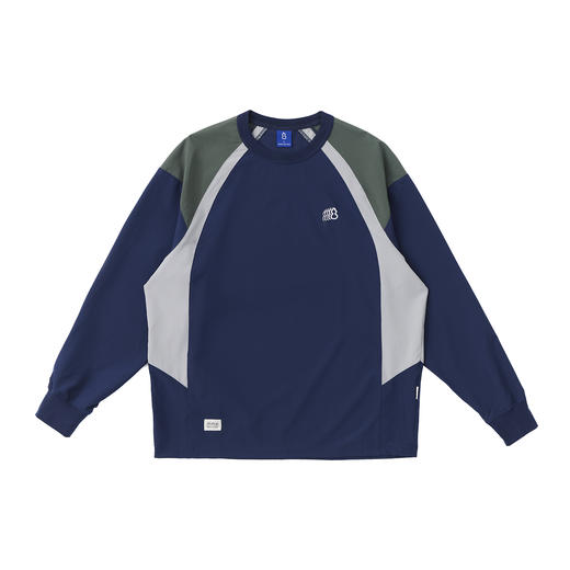 吃茶去chichaqu25速干弹力拼色插肩袖长袖T恤轻薄凉感户外运动 商品图4