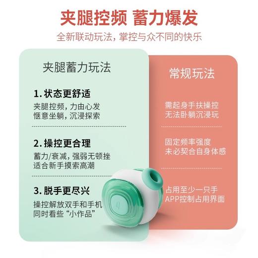 轻喃丨夹腿神器——压感吮吸跳蛋（APP远程遥控、脉冲吮吸） 商品图3