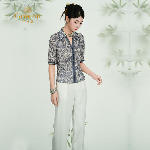 乔万尼2025新品水墨风修身衬衫ED2C557 商品图1