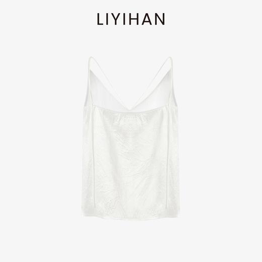LIYIHAN  25夏醋酸细绳吊带小衫白色缎面内搭背心百搭舒适 商品图4