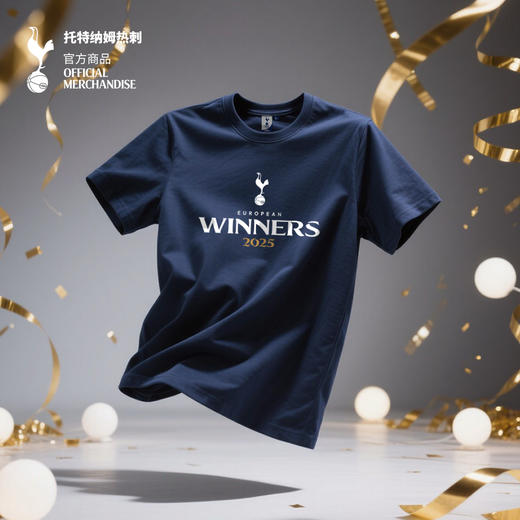 【官方正版】托特纳姆热刺俱乐部 | 2025夺冠T恤蓝白双色棉质短袖舒适 商品图2