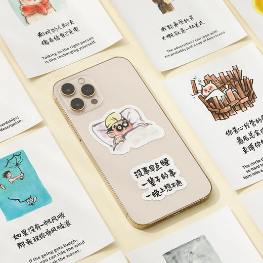 小林漫画 PVC 异形 中英文 贴纸 防水防油 贴纸 行李箱 电脑贴 漫画贴纸 商品图10