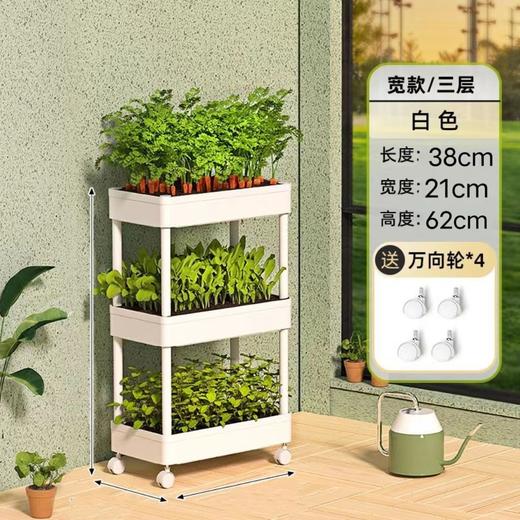 阳台种菜神器 立体小菜园 多层小推车置物架厨房蔬菜篮家用种菜盆缝收纳架 商品图7