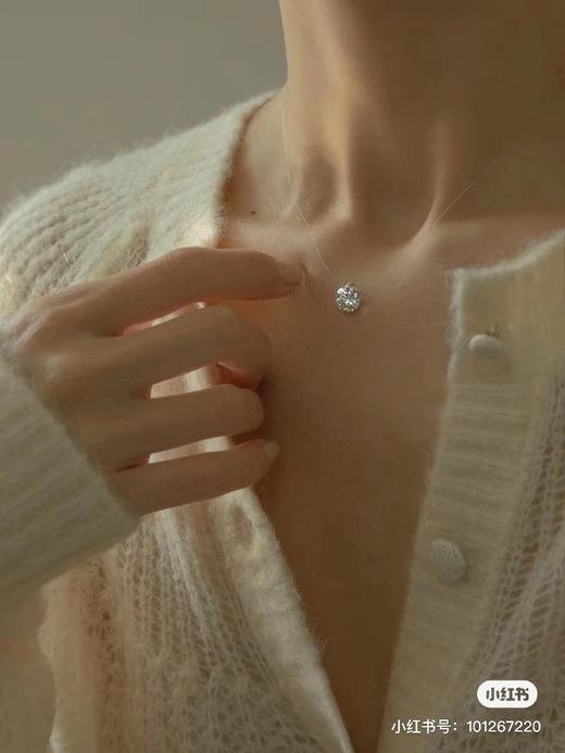 AGATHA 太美了柔韧璀璨人鱼之泪隐形鱼线锁骨链项链 商品图8