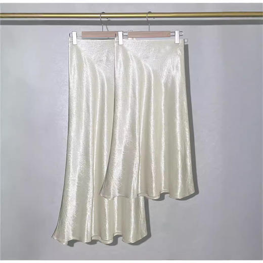 日本进口褶皱醋酸肌理感半身裙！2025长裙短裙中长裙显瘦鱼尾长裙A字裙女款！ 商品图0