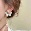 甄珠贝 花瓣造型耳环 纯手工制作 天然花瓣珍珠 合金配件+925银针 商品缩略图7