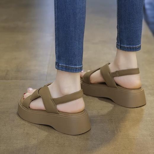 SK厚底露趾凉鞋新款夏季百搭休闲软底罗马鞋819 商品图4