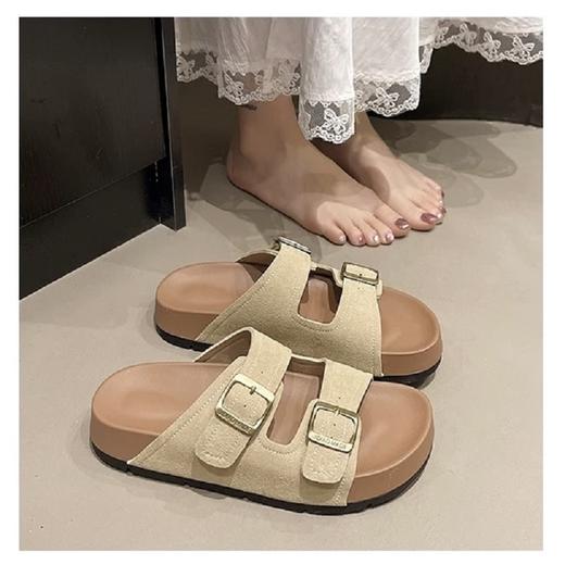 小众勃肯鞋夏季新款复古软底休闲百搭外穿凉拖鞋809 商品图6