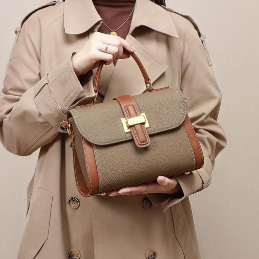 【预售3天】2025新款斜挎包百搭撞色手提包时尚女包9215-D 商品图2