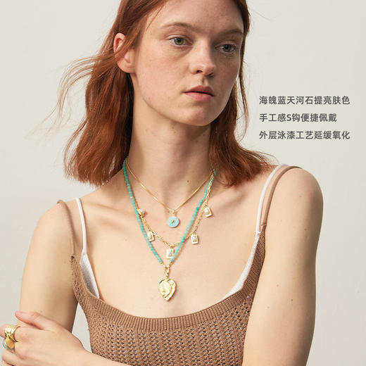 lost in echo2025夏季新款度假异域多层叠戴高级手工金币珍珠项链 商品图2