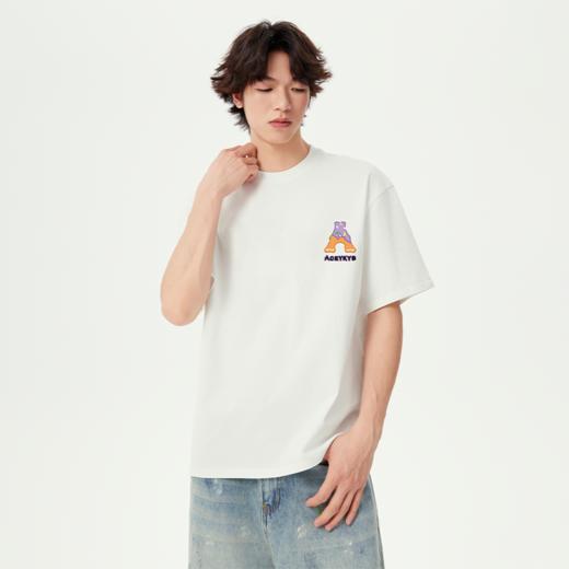 YKYB黄子韬短袖T恤全棉230G舒适透气甜甜圈多彩鲜艳食物热转印上衣Y52NDT104 商品图4