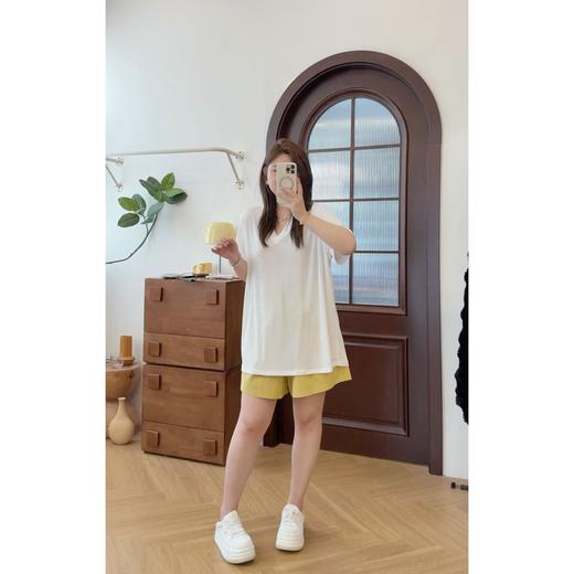 2025新品 佳佳同款【穿不旧的T】薄透大版V领短袖T恤显瘦垂感宽松百搭基础 商品图2