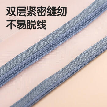 得力（deli）双层网纱拉链袋文件袋一年级文具袋透明学科分类袋 试卷作业科目袋 5科混装 商品图2